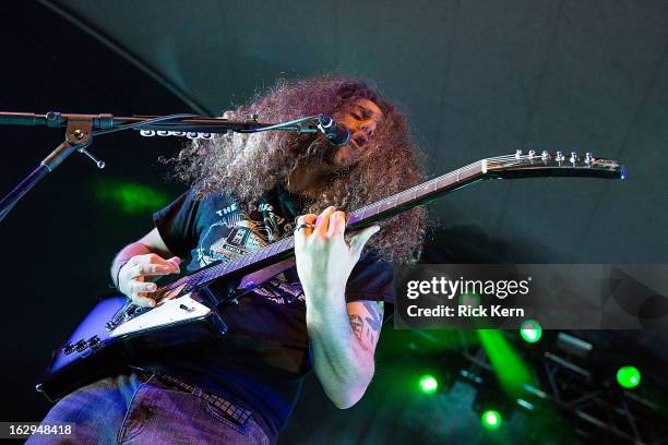 Musician/vocalist Claudio Sanchez of Coheed and Cambria performs in concert at Stubb's Bar-B-Q on March 1, 2013 in Austin, Texas.