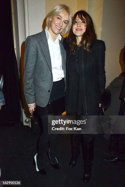 Vanessa Bruno and Keren Ann attend the Vanessa Bruno Show F/W 2013 at Hotel des Invalides on March 1rst, 2013 in Paris, France.