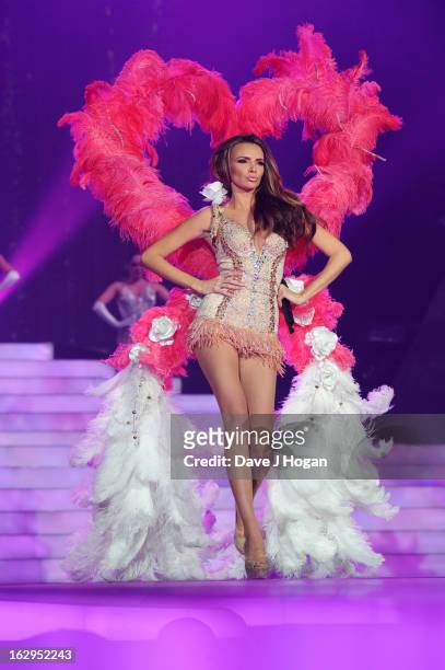 Nadine Coyle of Girls Aloud perform on their 'Ten - The Hits Tour' at The O2 Arena on March 1, 2013 in London, England.