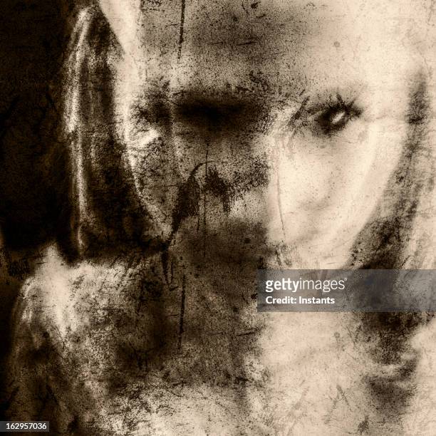 disfigured - ghost image stock pictures, royalty-free photos & images