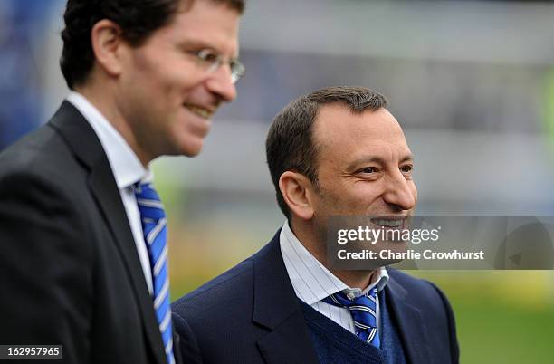Brighton & Hove Albion Chairman Tony Bloom walks the pitch before the npower Championship match between Brighton & Hove Albion and Huddersfield Town...
