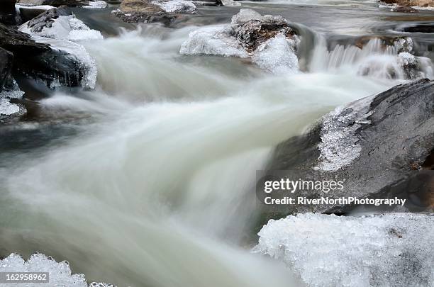 poudre river in winter - fort collins stock pictures, royalty-free photos & images