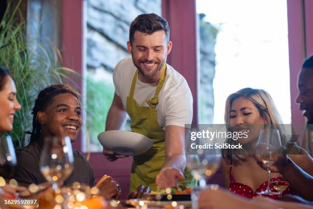 service with a smile - waiter stock pictures, royalty-free photos & images