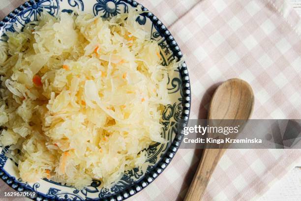 sauerkraut - shredded cabbage stock pictures, royalty-free photos & images