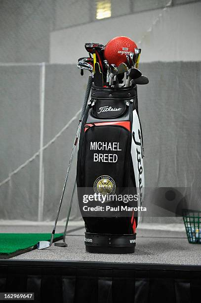 Michael Breed, host of Golf Channel's "Golf Fix" visits 2013 National Golf Expo at Seaport World Trade Center on March 2, 2013 in Boston,...