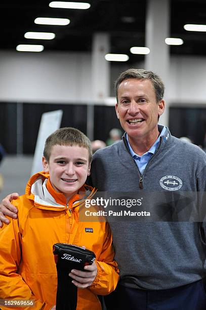 Michael Breed, host of Golf Channel's "Golf Fix" visits 2013 National Golf Expo at Seaport World Trade Center on March 2, 2013 in Boston,...