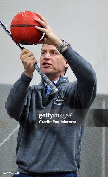 Michael Breed, host of Golf Channel's "Golf Fix" visits 2013 National Golf Expo at Seaport World Trade Center on March 2, 2013 in Boston,...