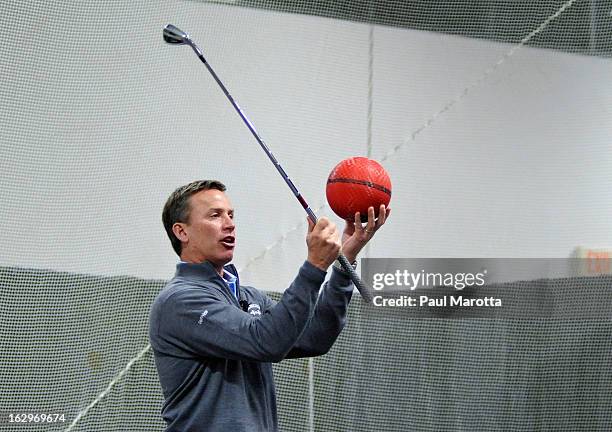 Michael Breed, host of Golf Channel's "Golf Fix" visits 2013 National Golf Expo at Seaport World Trade Center on March 2, 2013 in Boston,...