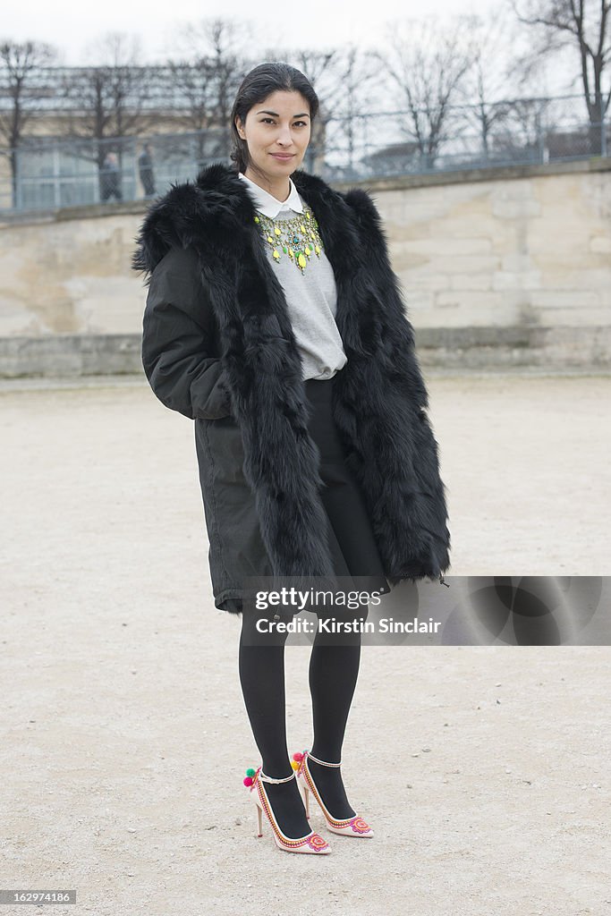 Street Style On March, 1 - Paris Fashion Week Womenswear A/W 2013