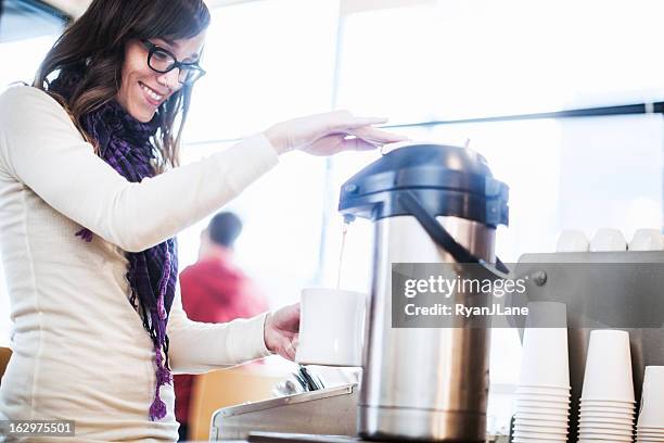 coffee shop drip fill up - carafe stock pictures, royalty-free photos & images