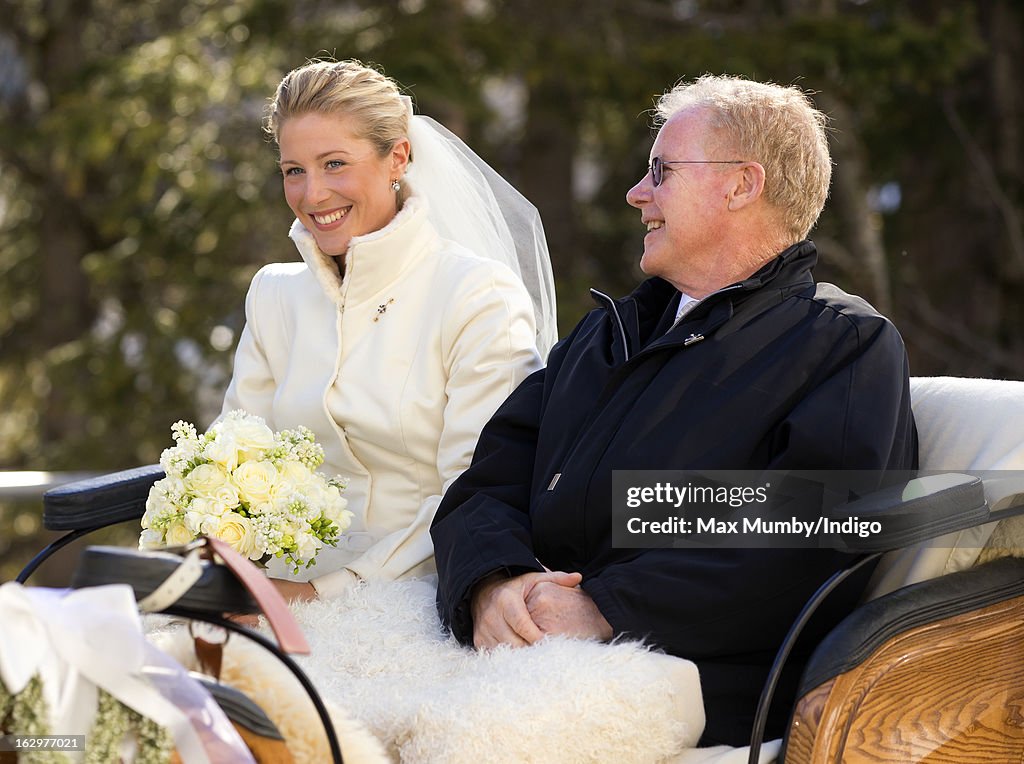 The Duke And Duchess Of Cambridge And Prince Harry Attend The Wedding Of Friends In Switzerland