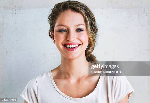 portrait of young woman, laughing - pretty teenage girl stock pictures, royalty-free photos & images