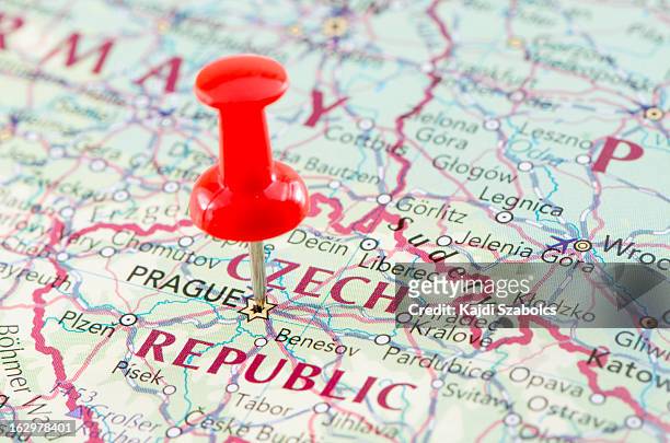 prague map - czech republic stock pictures, royalty-free photos & images
