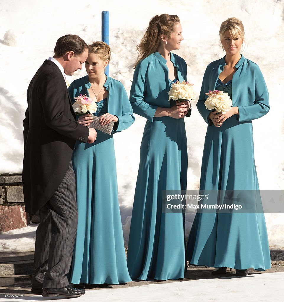 The Duke And Duchess Of Cambridge And Prince Harry Attend The Wedding Of Friends In Switzerland