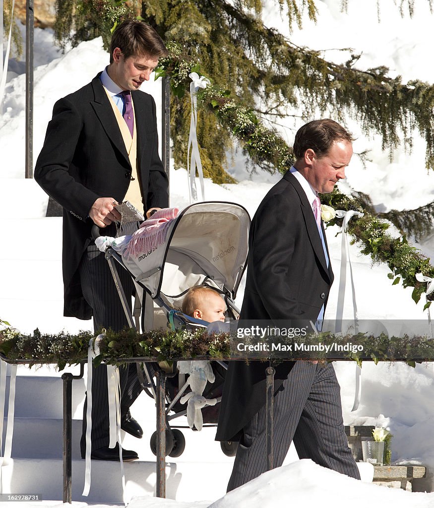 The Duke And Duchess Of Cambridge And Prince Harry Attend The Wedding Of Friends In Switzerland