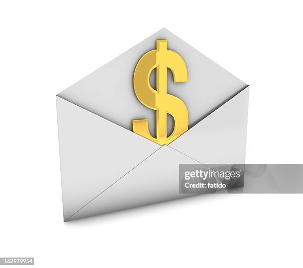 dollar in envelope - us paper currency stock pictures, royalty-free photos & images