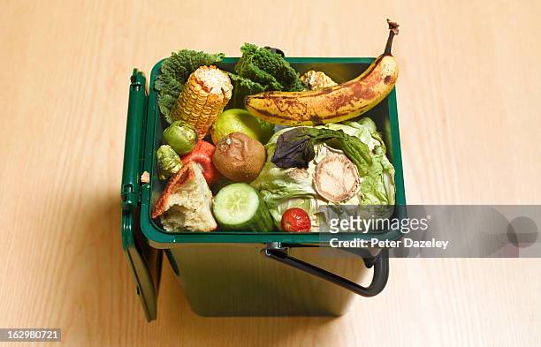 food waste recycling compost - bin fotografías e imágenes de stock