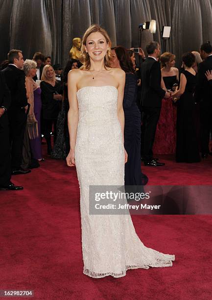 Lucy Alibar arrives at the 85th Annual Academy Awards at Dolby Theatre on February 24, 2013 in Hollywood, California.