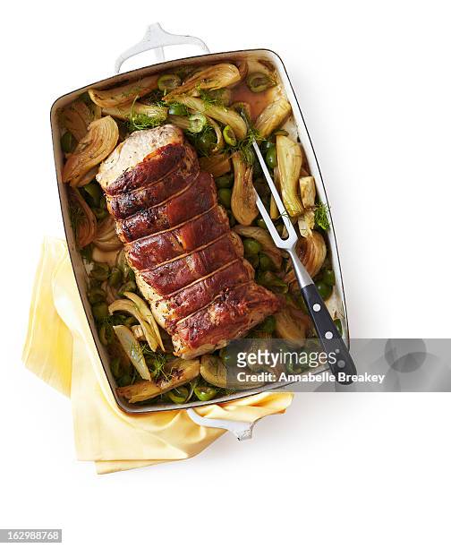pork roast - roast pig stock pictures, royalty-free photos & images