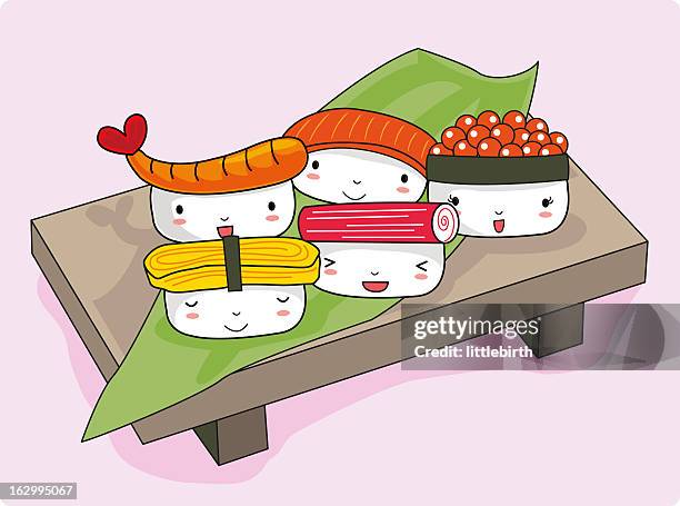 sushi set - chiang mai stock-grafiken, -clipart, -cartoons und -symbole