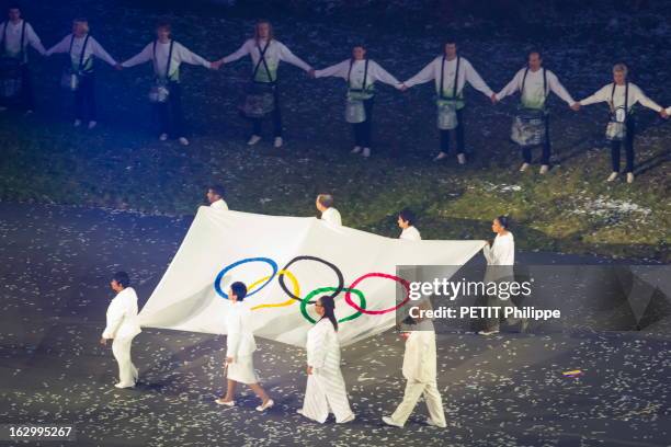 Summer Olympic Games In London 2012, : Opening Ceremony. La cérémonie d'ouverture des 30èmes Jeux olympiques d'été de Londres 2012 : l'arrivée du...