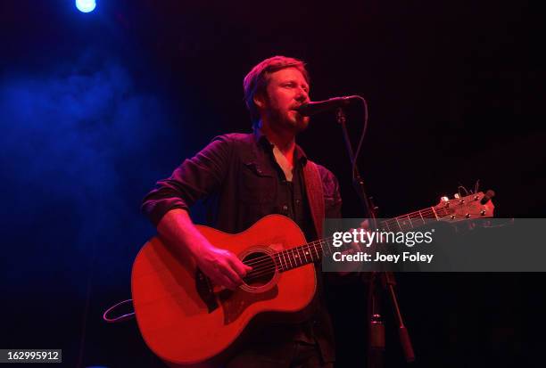 Singer-songwriter Cory Branan performs in concert at Egyptian Room at Old National Centre on March 2, 2013 in Indianapolis, Indiana.