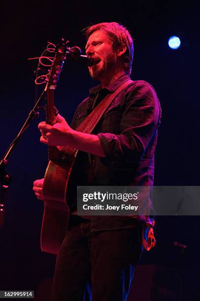 Singer-songwriter Cory Branan performs in concert at Egyptian Room at Old National Centre on March 2, 2013 in Indianapolis, Indiana.