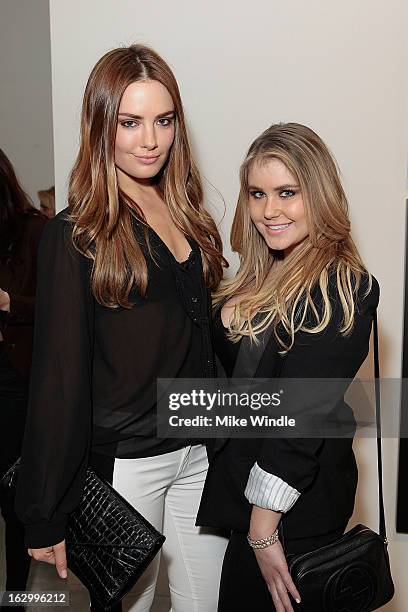 Actress Beau Dunn and Dana Johnson attend the Samuel Bayer Ace Gallery Exhibit Opening, presented by Panavision at Ace Gallery on March 2, 2013 in...