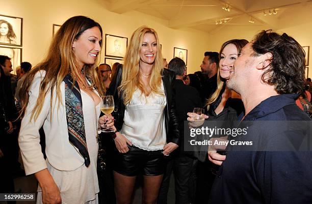 Celi, Susan McKagen and Samuel Bayer attend the Samuel Bayer Ace Gallery Exhibit Opening, presented by Panavision at Ace Gallery on March 2, 2013 in...