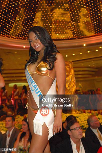 Allona Brewer of Arizona competes in the third annual TropicBeauty World Finals at the MGM Grand Hotel/Casino on March 2, 2013 in Las Vegas, Nevada.