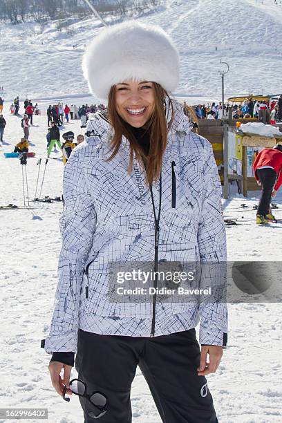 Ex Miss Italy Cristina Chiabotto attends the Charity Ski Race To Collect Donations For 'Star Team For The Children MC' on March 2, 2013 in Limone,...