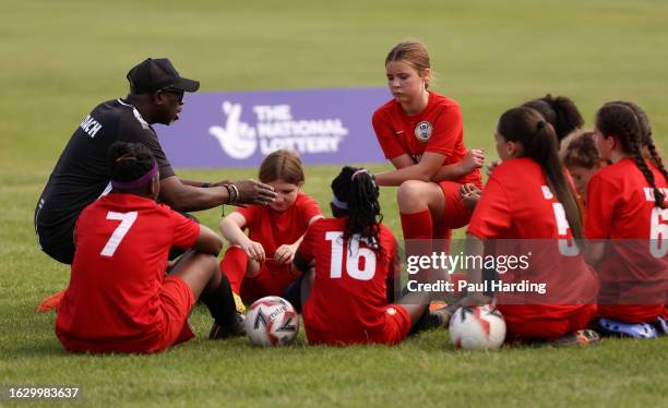 Lionesses Beth Mead & Anita Asante and England footballing legend Geoff Hurst celebrate England's World Cup final appearance and seeing how £50m of...