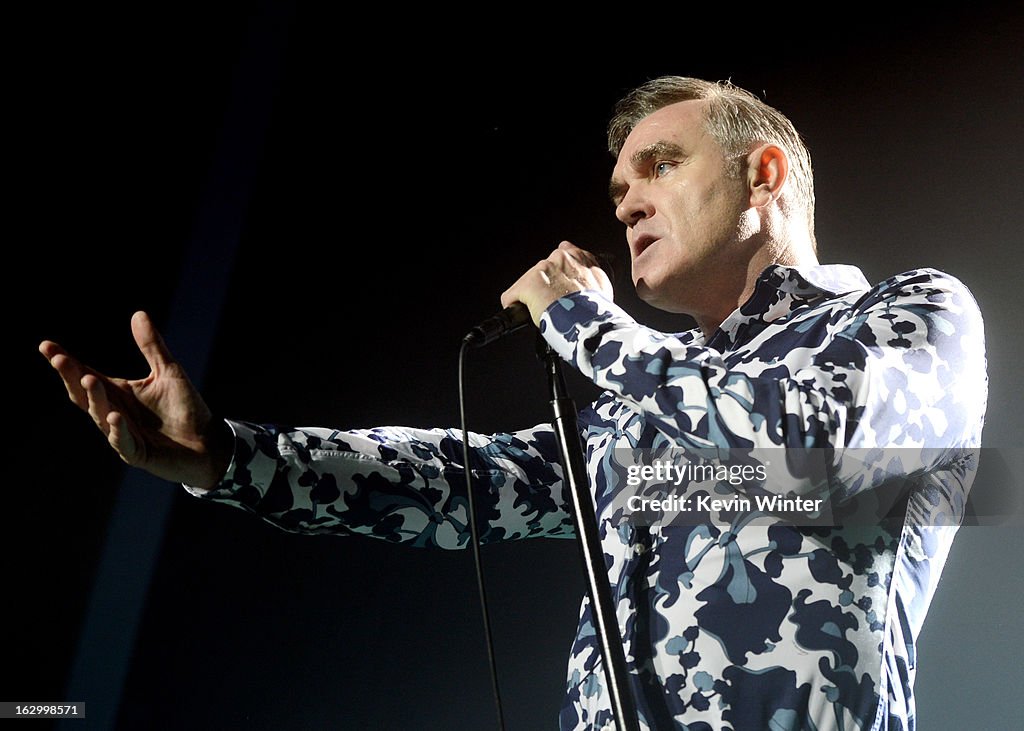 Morrissey Performs At Hollywood High School With Kristeen Young