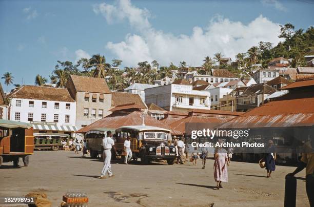 Street in Antigua in the West Indies, circa 1965.