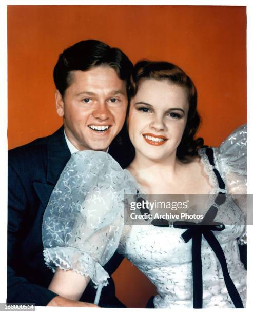 Mickey Rooney and Judy Garland in a publicity portrait for the film 'Strike Up The Band', 1940.