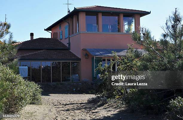 General view of the home of comedian, blogger, activist and political leader of the Five Stars Movement Beppe Grillo is seen on March 3, 2013 in...