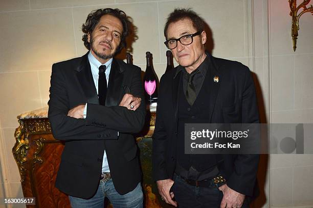 Jose Fosse and Frank Ross from Paco Chicano attend the 'Don't Tell My Booker' Supports La Croix Rouge Dinner - PFW F/W 2013 at the Hotel...