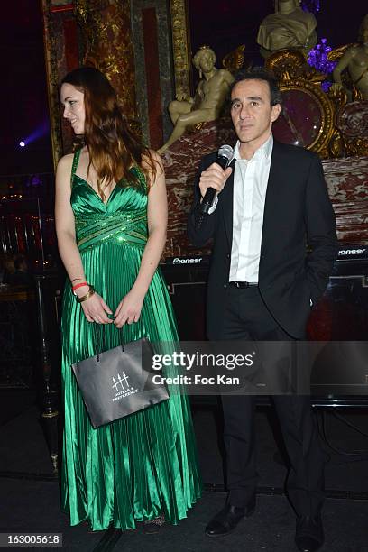 Elie Semoun and a guest attend the 'Don't Tell My Booker' Supports La Croix Rouge Dinner - PFW F/W 2013 at the Hotel Intercontinental on March 2nd,...