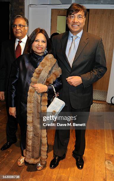 Usha Mittal and Lakshmi Mittal attend a Fashion Gala fundraiser hosted by the Akshaya Patra Foundation for underpriveleged children in India, at...