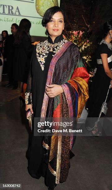 Shabana Azmi attends a Fashion Gala fundraiser hosted by the Akshaya Patra Foundation for underpriveleged children in India, at Vinopolis, on March...