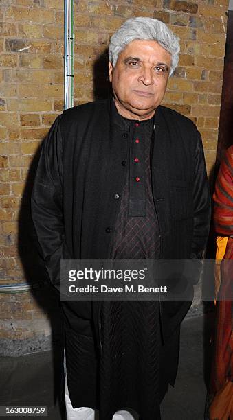 Javed Akhtar attends a Fashion Gala fundraiser hosted by the Akshaya Patra Foundation for underpriveleged children in India, at Vinopolis, on March...
