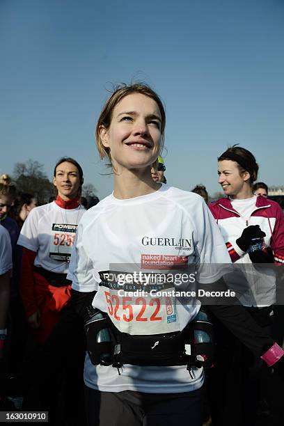 Natalia Vodianova runs the Paris Semi Marathon at Chateau De Vincennes on March 3, 2013 in Paris, France.