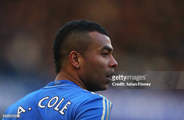 Ashley Cole of Chelsea looks on during the Barclays Premier League match between Chelsea and West Bromwich Albion at Stamford Bridge on March 2, 2013...