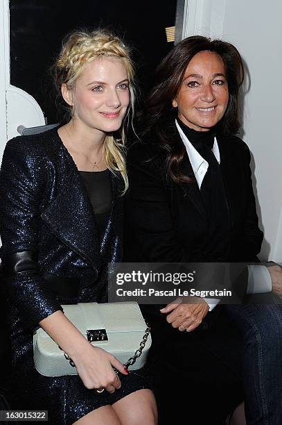 Melanie Laurent and Katya Toledano attend Maxime Simoens Fall/Winter 2013 Ready-to-Wear show as part of Paris Fashion Week on March 3, 2013 in Paris,...