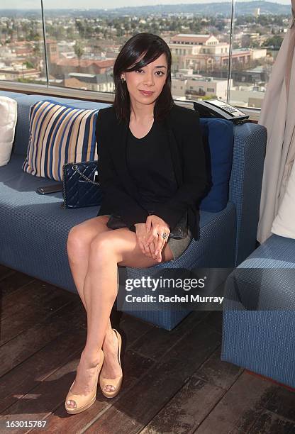 Actress Aimee Garcia attends Flaunt Magazine and Samsung Galaxy celebrate The Plutocracy Issue release hosted by cover Russell Westbrook at...