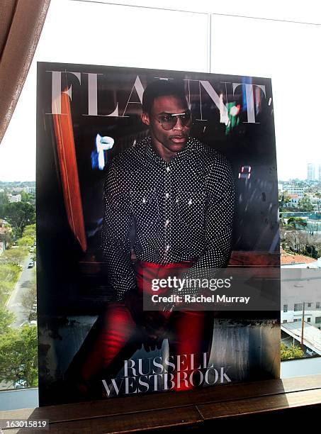 General view of atmosphere during Flaunt Magazine and Samsung Galaxy celebrate The Plutocracy Issue release hosted by cover Russell Westbrook at...