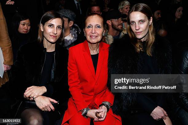 Samantha Steel, Danielle Steel and Vanessa Traina attend the Givenchy Fall/Winter 2013 Ready-to-Wear show as part of Paris Fashion Week on March 3,...