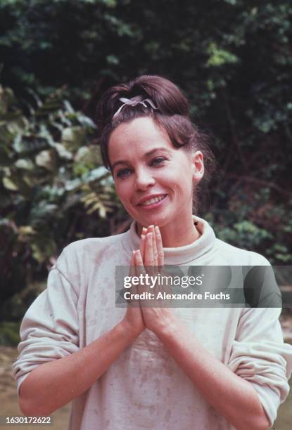 Actress Leslie Caron in a scene of the film 'Father Goose' at Jamaica in 1963.