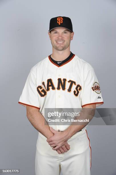 Cole Gillespie of the San Francisco Giants poses during Photo Day on February 20, 2013 at Scottsdale Stadium in Scottsdale, Arizona.