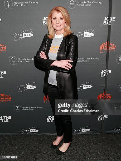 Arianna Huffington attends the 2013 Cycle For Survival Benefit at Equinox Rock Center on March 3, 2013 in New York City.